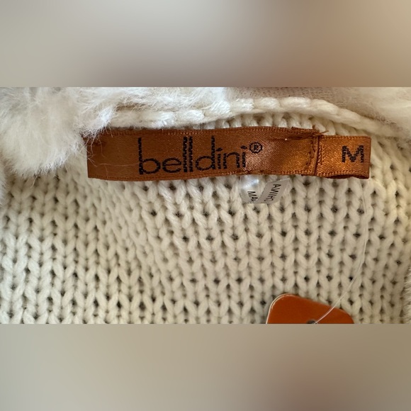 NWT Belldini Women's Black Label Cardigan Sweater -size Medium (cream) - Picture 5 of 12